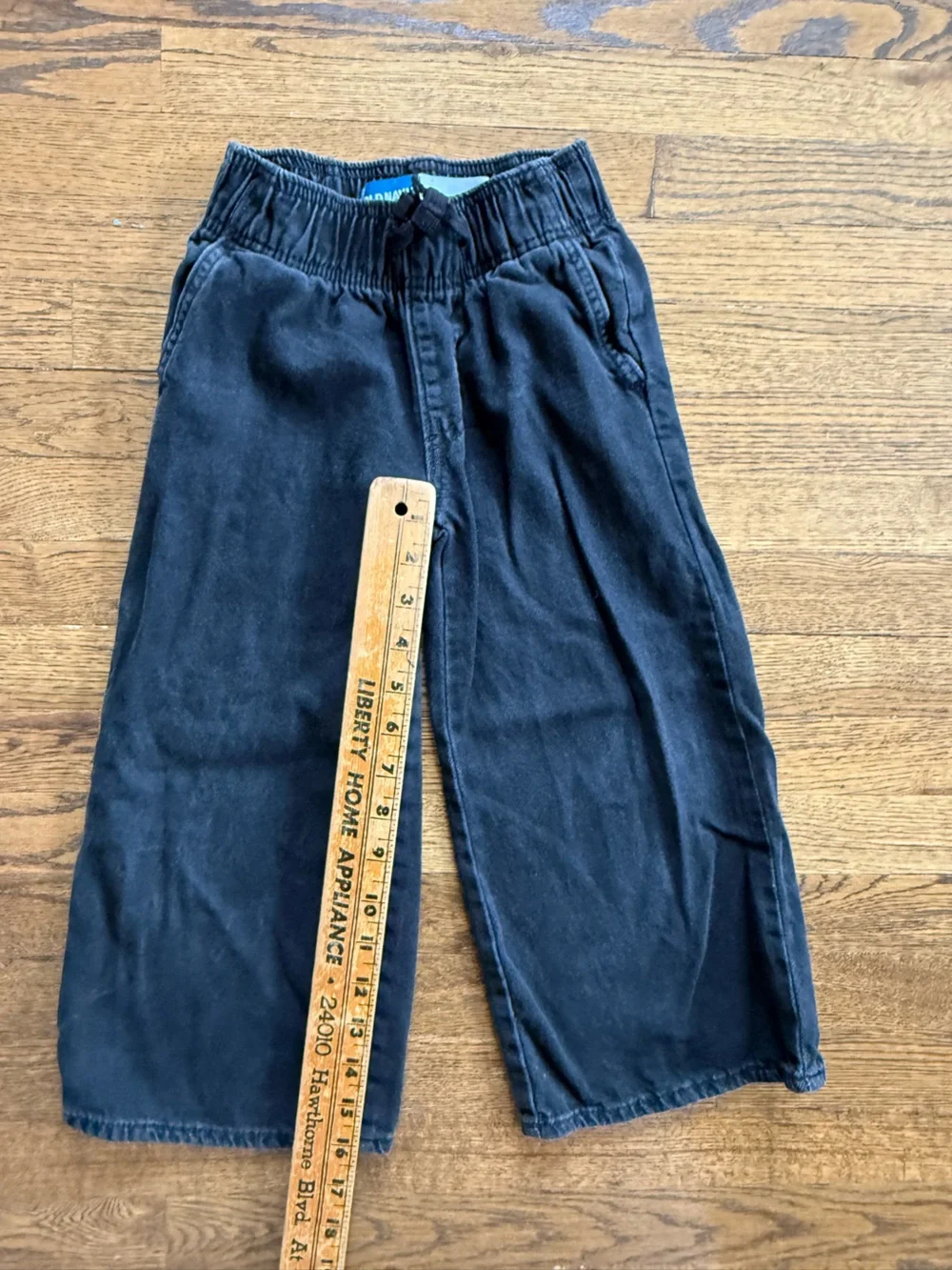 Old Navy Black Wide-Leg Kids Jeans with Elastic Waist